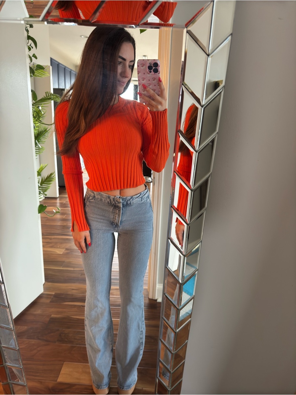 Good American Light Blue Flare Jeans